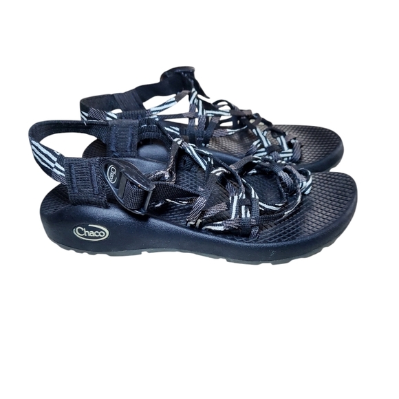 Chaco ZX3 Classic Scatter Black & White Sandal - Picture 3 of 7